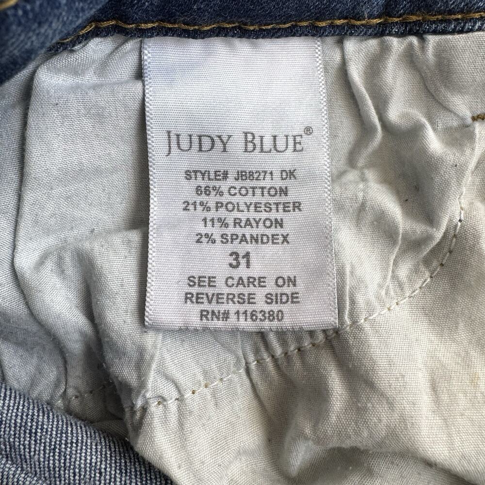 Judy Blue Jeans Size 31 Relaxed Fit Distressed Stretch - Picture 11 of 16